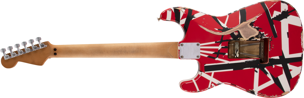 EVH - Striped Series Frankenstein™ Frankie- Maple Fingerboard- Red with Black Stripes Relic