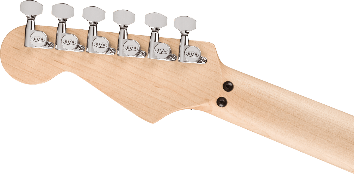 EVH® Striped Series Circles, Maple Fingerboard, White and Black