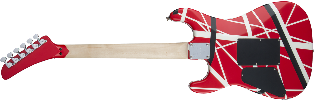 EVH Striped Series 5150™, Maple Fingerboard, Red with Black and White Stripes