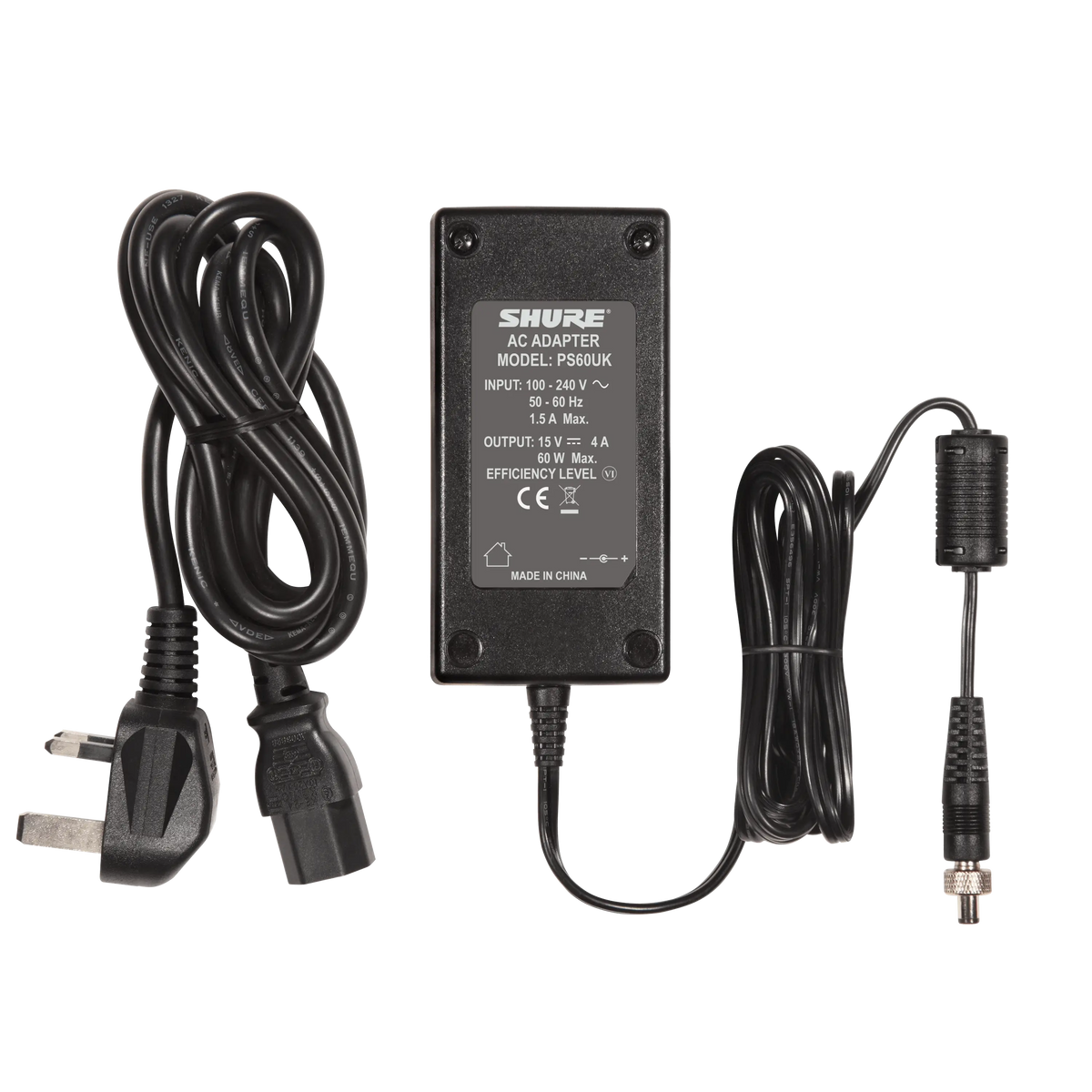 Shure PS60US - 120V In-Line Power Supply for UA844US/MXWNCS - product view 3