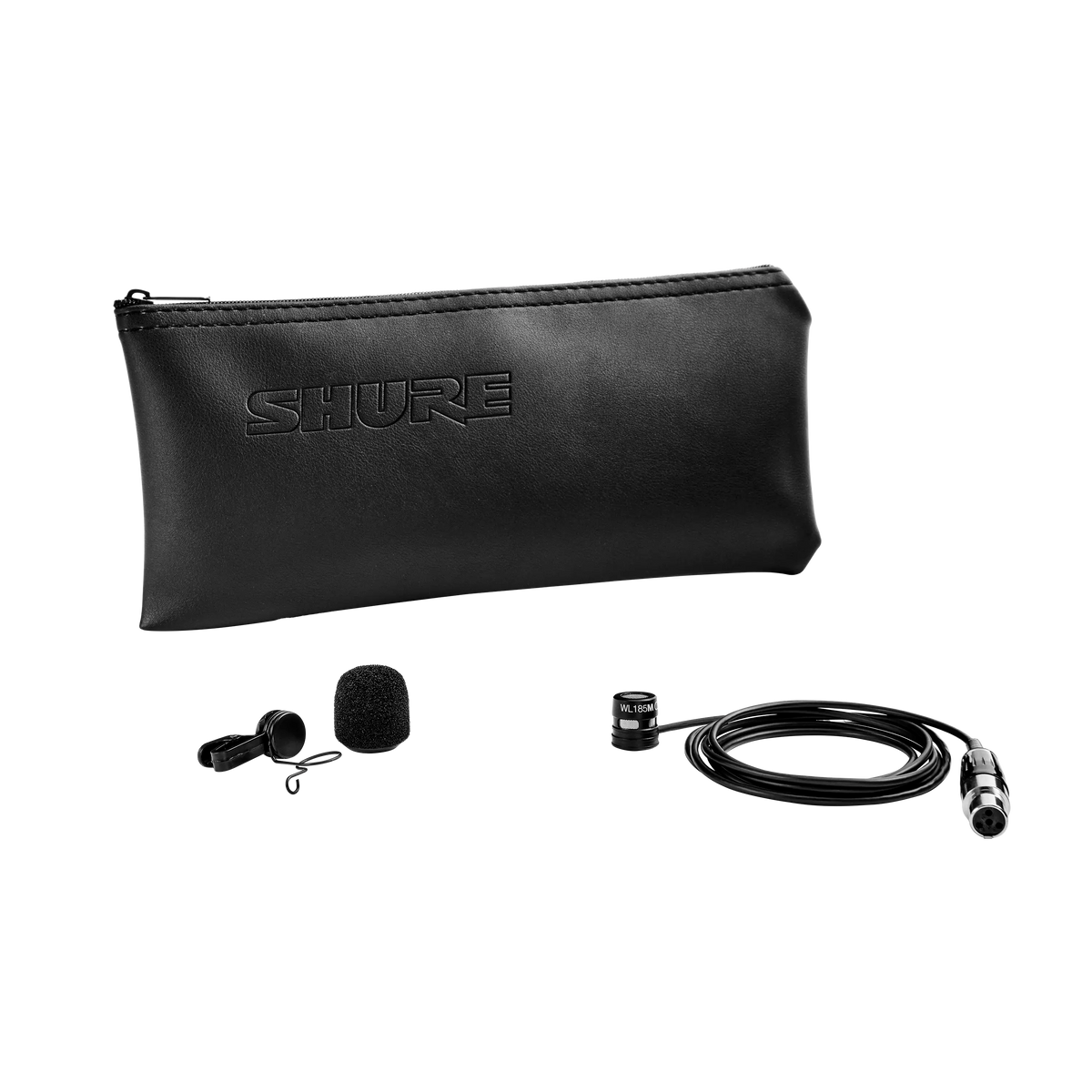 Shure WL185MB/C-TQG - Lavalier Microphone Cardioid Black - TA4F Termination - product view 3