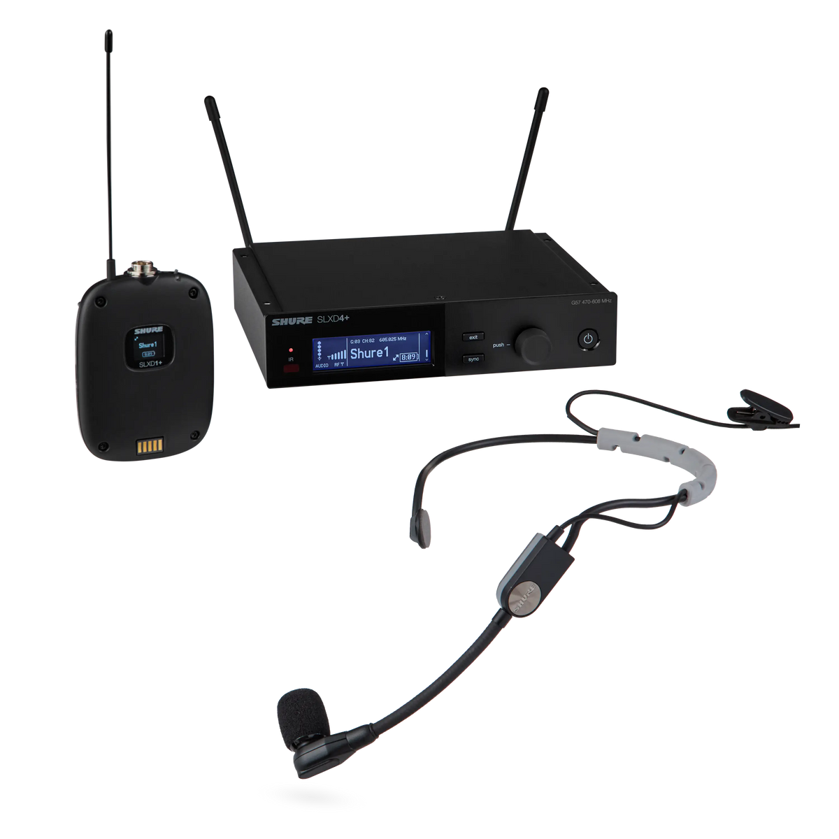 Shure SLXD14+/SM35-G57 - Wireless Headset System with SM35-TQG Microphone - product view 1