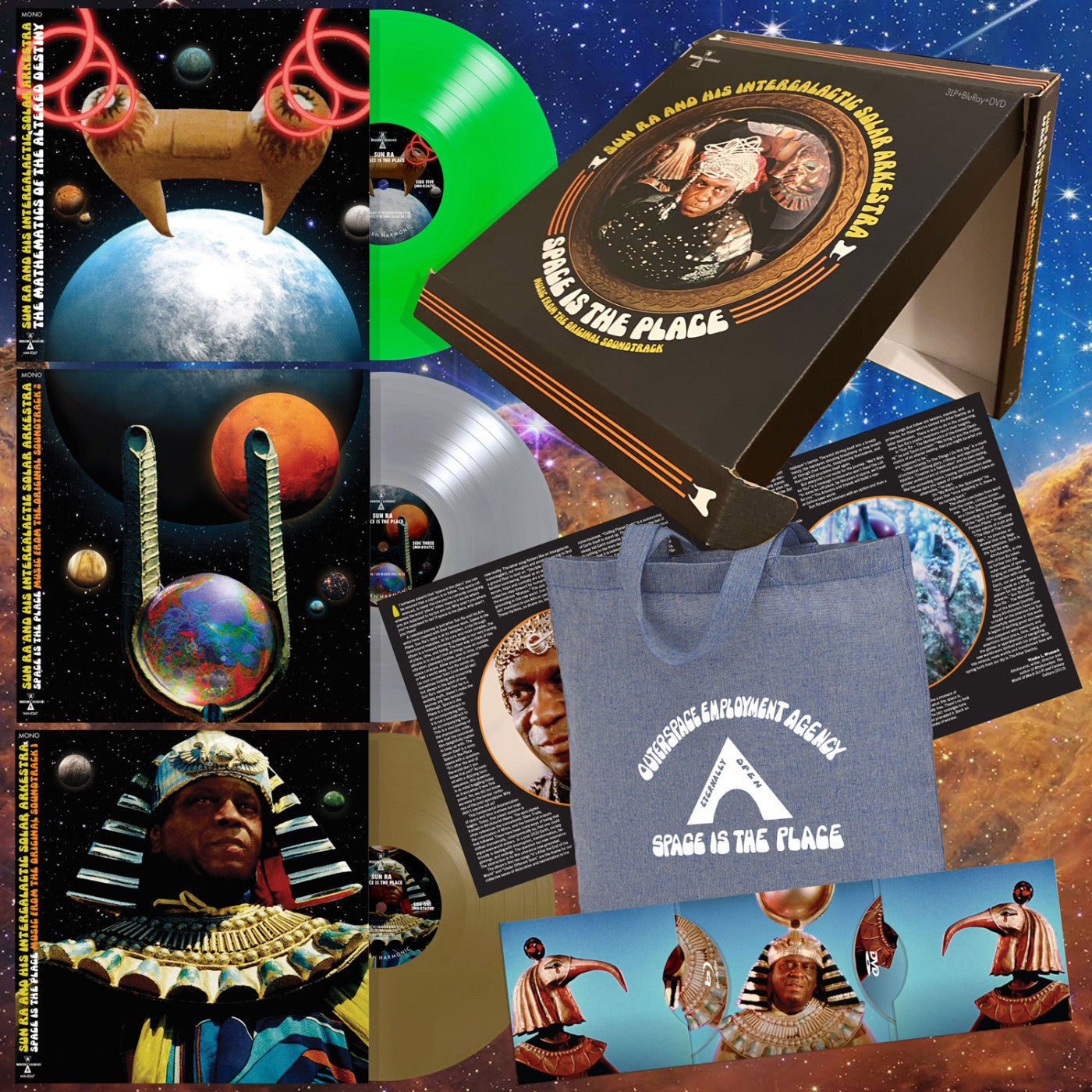 Sun Ra - Space Is The Place (BOX SET, + BLURAY & DVD) (SILVER, GOLD & LIME GREEN VINYL)