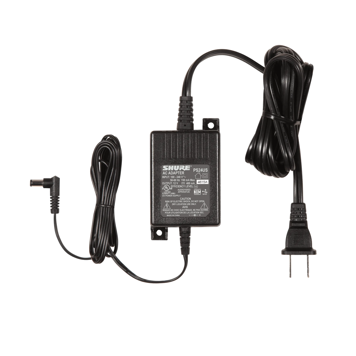 Shure PS24US - 100-240VAC Power Supply for BLX/GLXD/PGXD/SLX/QLXD/P3T - product view 1