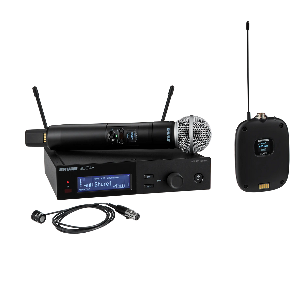Shure SLXD124+/85M-G57 - Wireless Combo System with SLXD14+/85m & SLXD2+/SM58 - product view 1