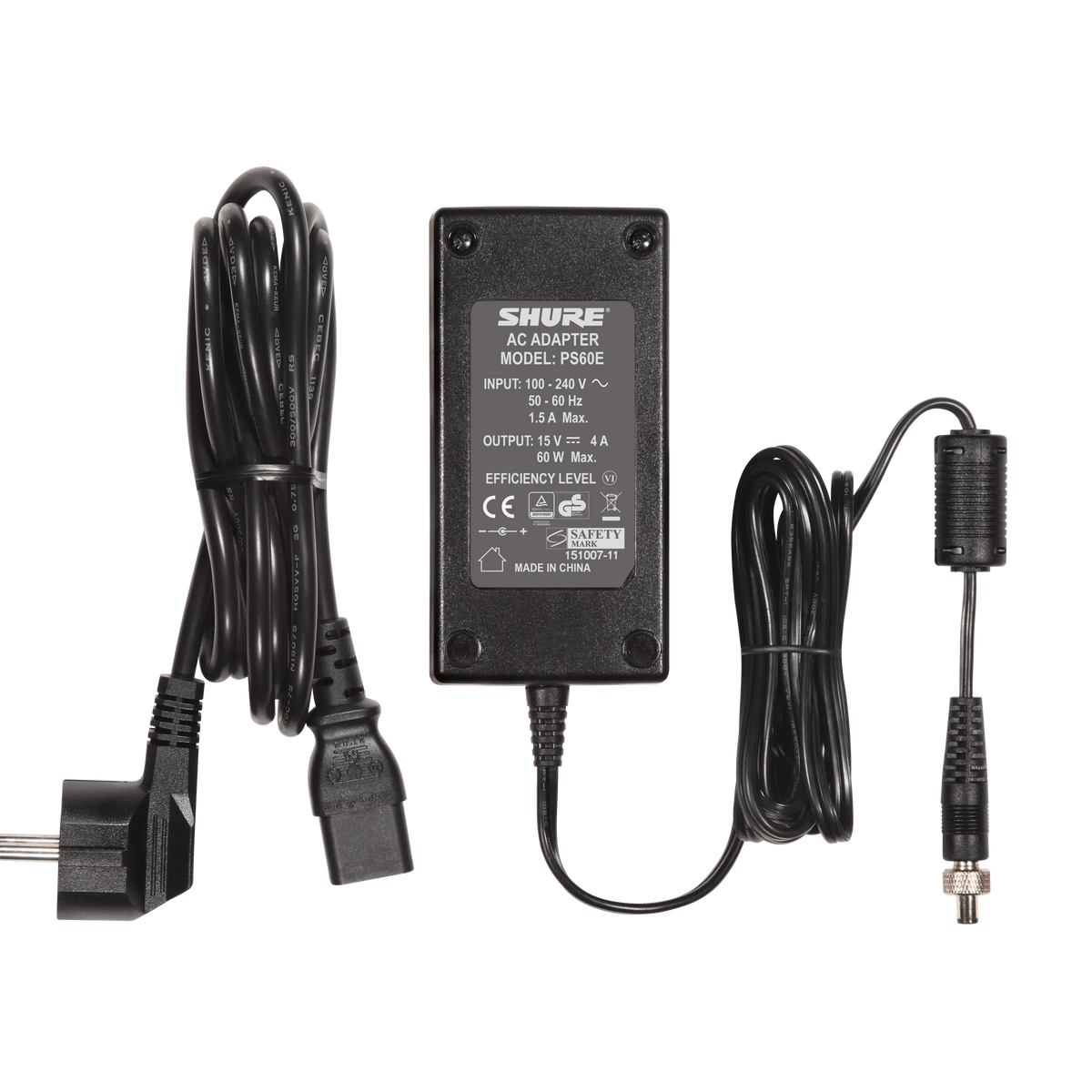 Shure PS60US - 120V In-Line Power Supply for UA844US/MXWNCS - product view 2
