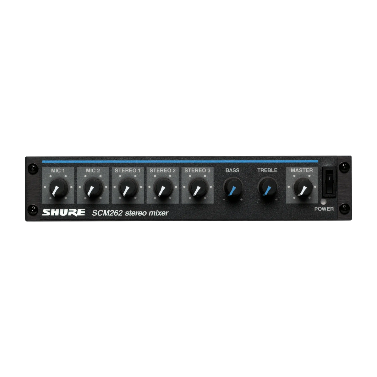 Shure SCM262 - Half Rack Stereo Mixer with 2 Mic & 3 Line Inputs - product view 1