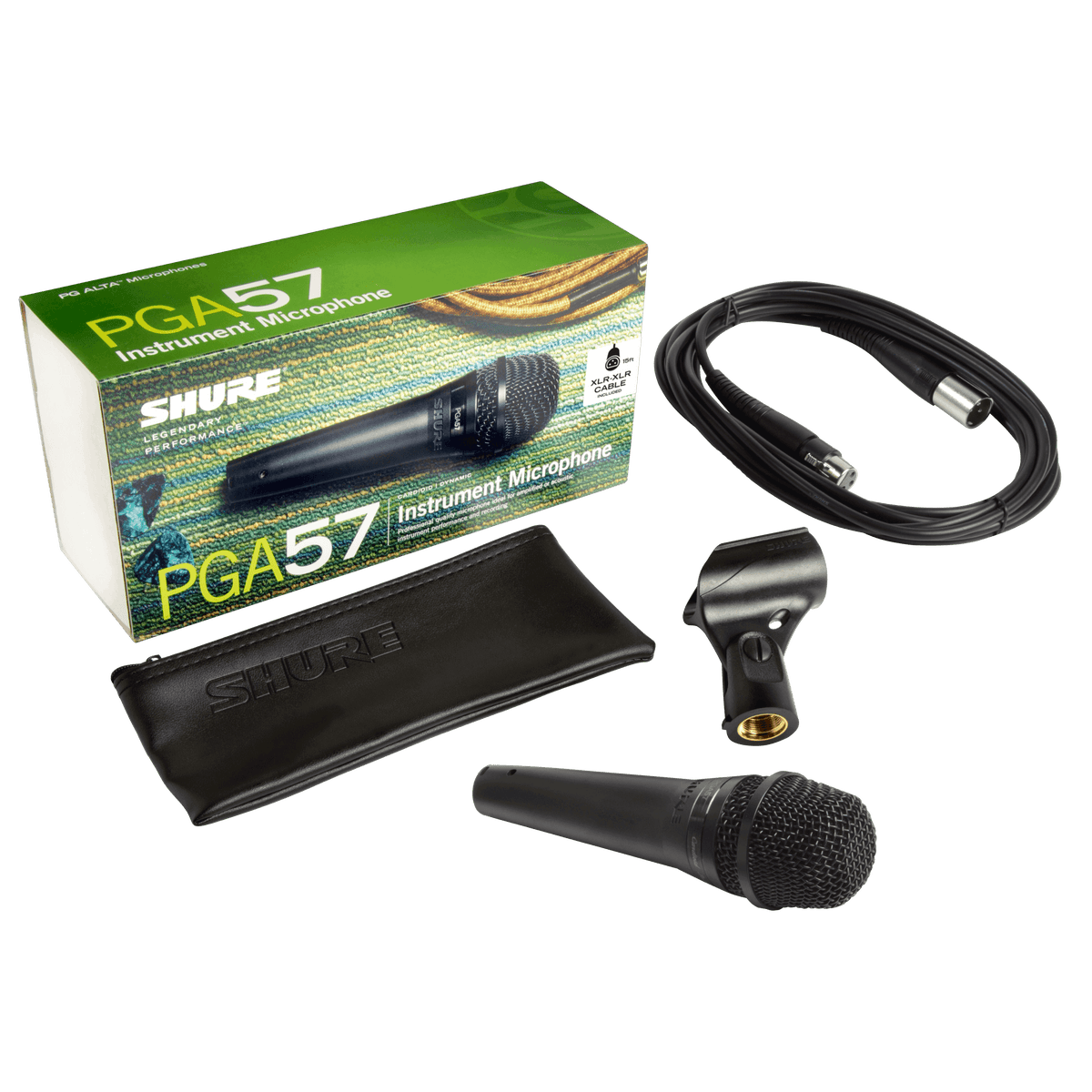 Shure PGA57-XLR - Cardioid Dynamic Microphone with XLR-XLR Cable - product view 1
