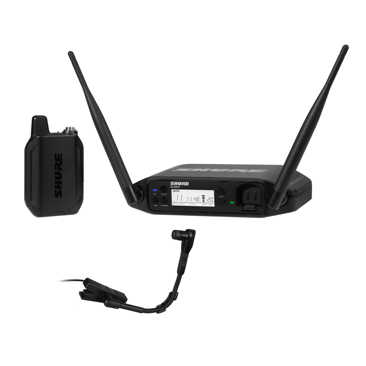 Shure GLXD14+/B98-Z3 - Wireless Instrument System with WB98H/C Microphone - product view 1