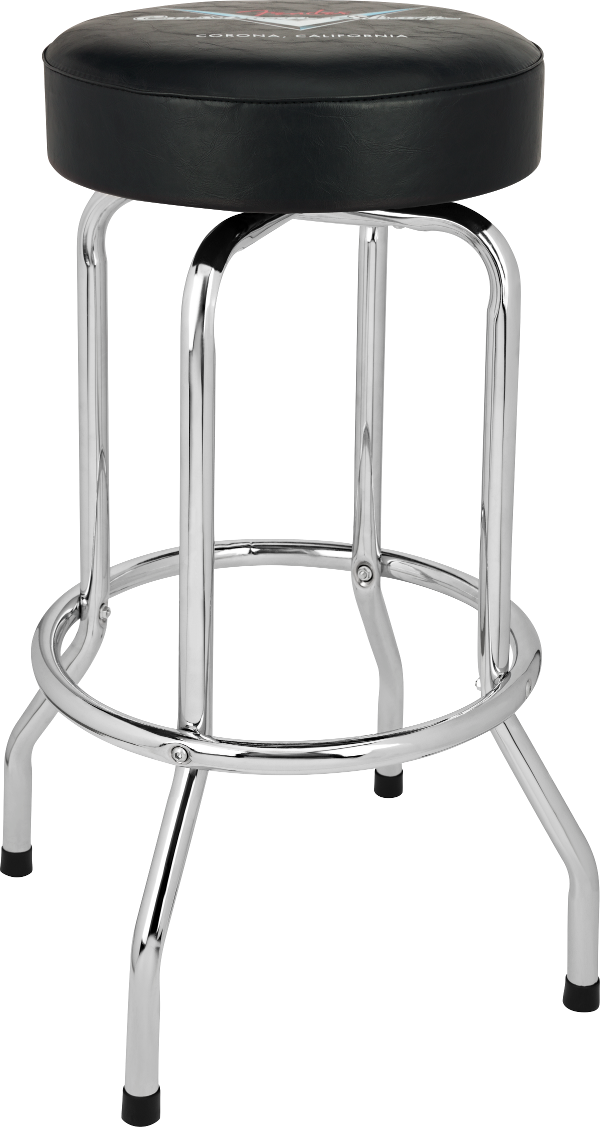 Fender® - Custom Shop Chevron Logo Barstool, Black/Chrome, 30"