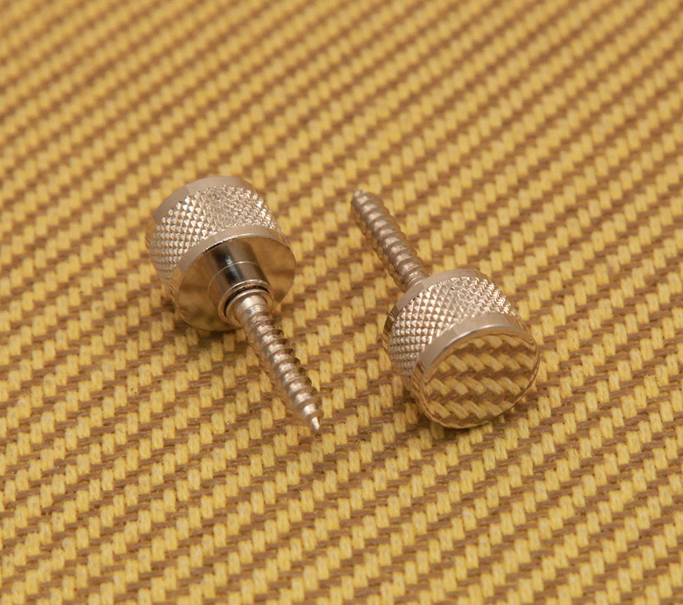Gretsch Strap Buttons, Most Gretsch® Guitars, with Mounting Hardware, Chrome (Pair)