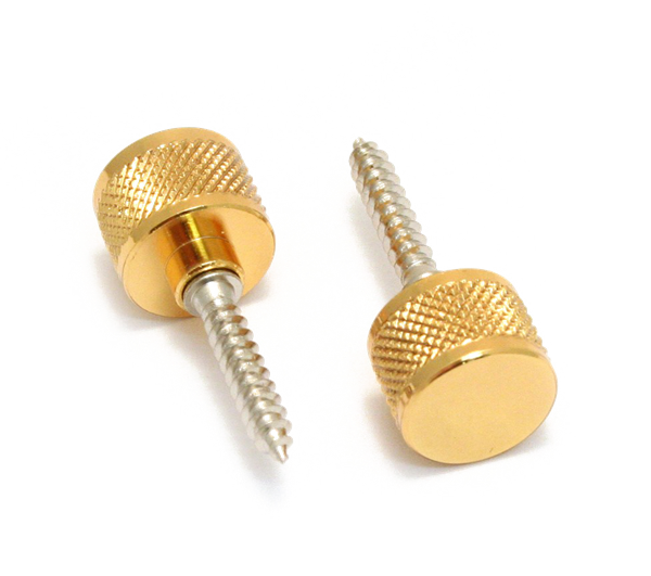Gretsch Strap Buttons, Most Gretsch® Guitars, with Mounting Hardware, Gold (Pair)