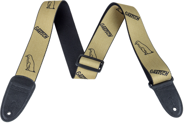 Gretsch® Gold Penguins Strap, Black