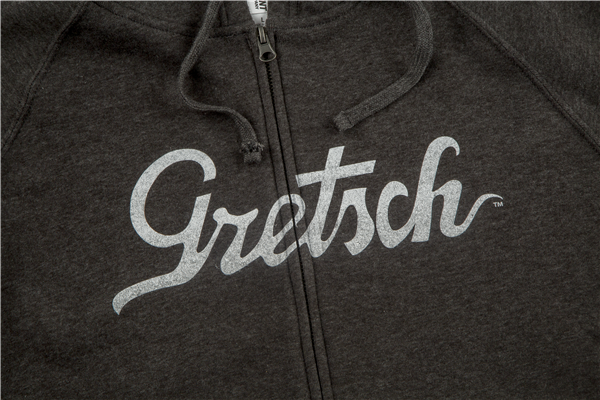 Gretsch® Script Logo Hoodie, Gray, S