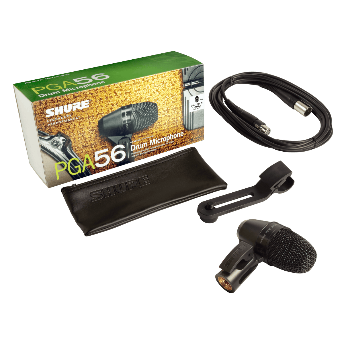 Shure PGA56-XLR - Cardioid Dynamic Microphone with XLR-XLR Cable - product view 1