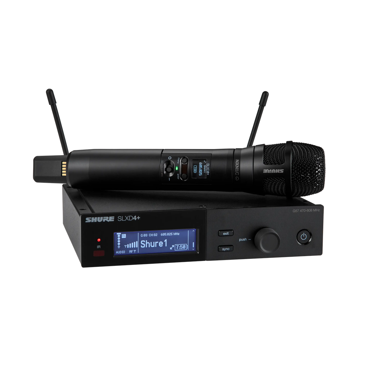 Shure SLXD24+/N8C-G57 - Wireless Handheld System with Black N8CB Microphone - product view 1