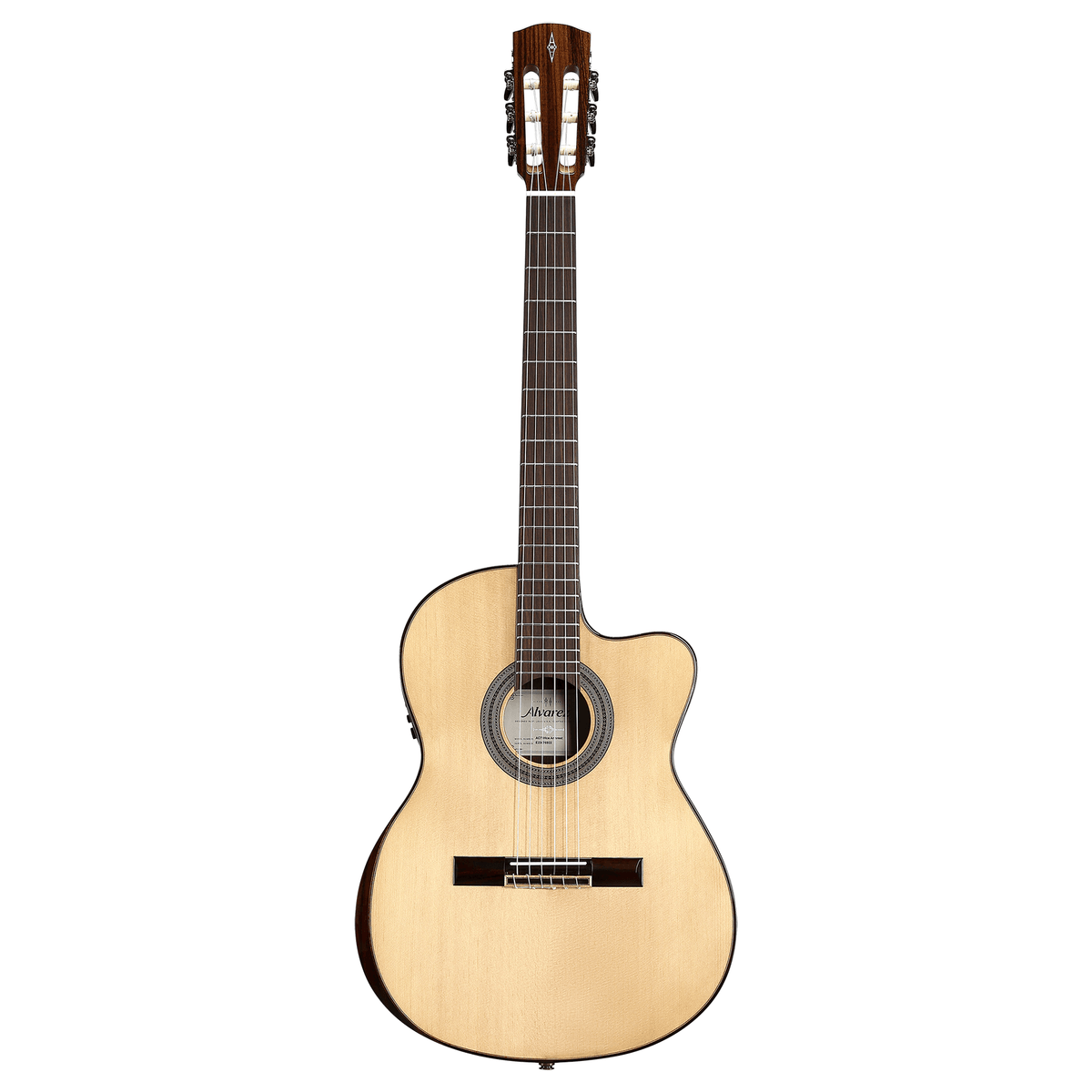 Alvarez AC70HCE-ARMREST — Hybrid Classic Guitar +Armrest & Cutaway/Pickup - Natural Gloss