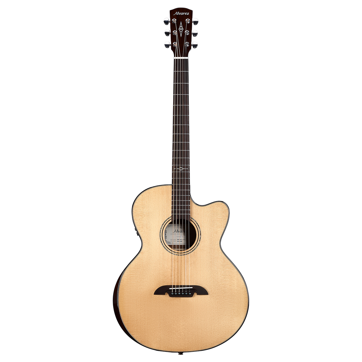 Alvarez AEBT70CE-ARMREST — Baritone Guitar with Armrest & Cutaway/Pickup - Natural Gloss