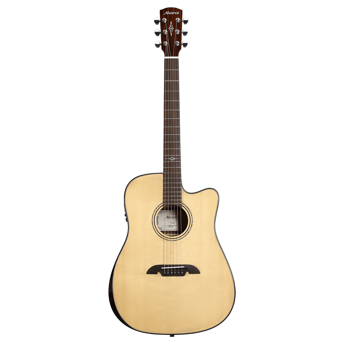 Alvarez AED90CE-ARMREST — Dreadnought Guitar with Armrest & Cutaway/Pickup - Natural Gloss
