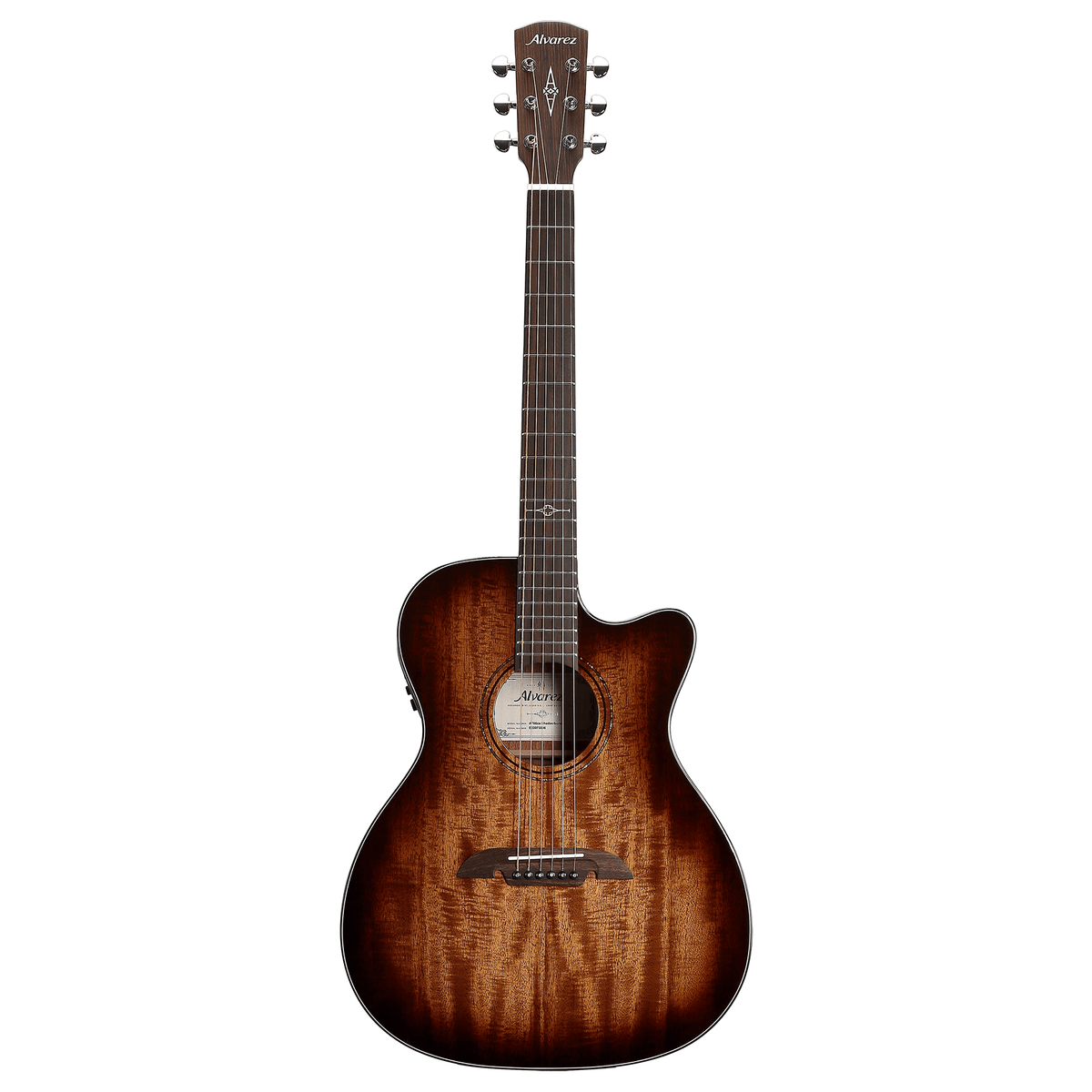 Alvarez AF66CE-SHADOWBURST — Folk/OM Guitar with Cutaway/Pickup - Shadowburst
