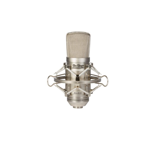 On-Stage AS800 - Large-Diaphragm Cardioid Condenser Microphone with Shockmount