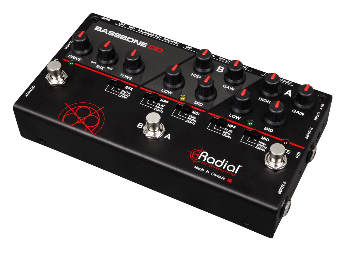 Radial Bassbone OD - Bass Preamp & Overdrive - product view 3