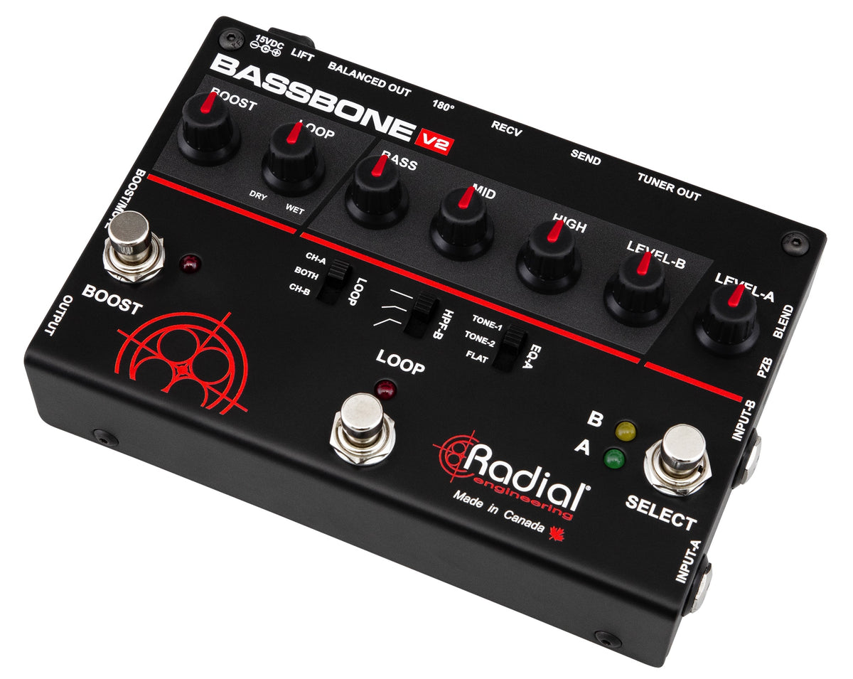 Radial Bassbone V2 - Bass Preamp & Boost - product view 3