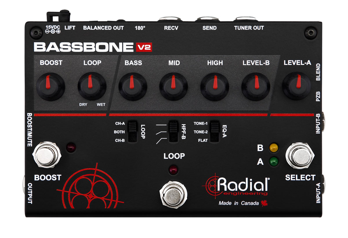 Radial Bassbone V2 - Bass Preamp & Boost - product view 1