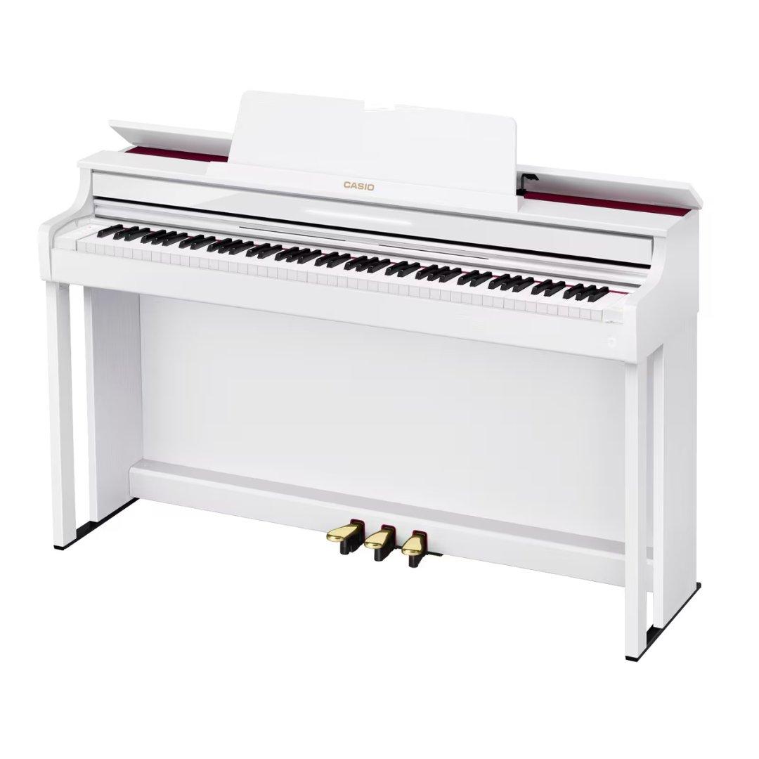 Casio AP-550WE CELVIANO 88-Key Digital Piano with 26 Tones & Bench - White