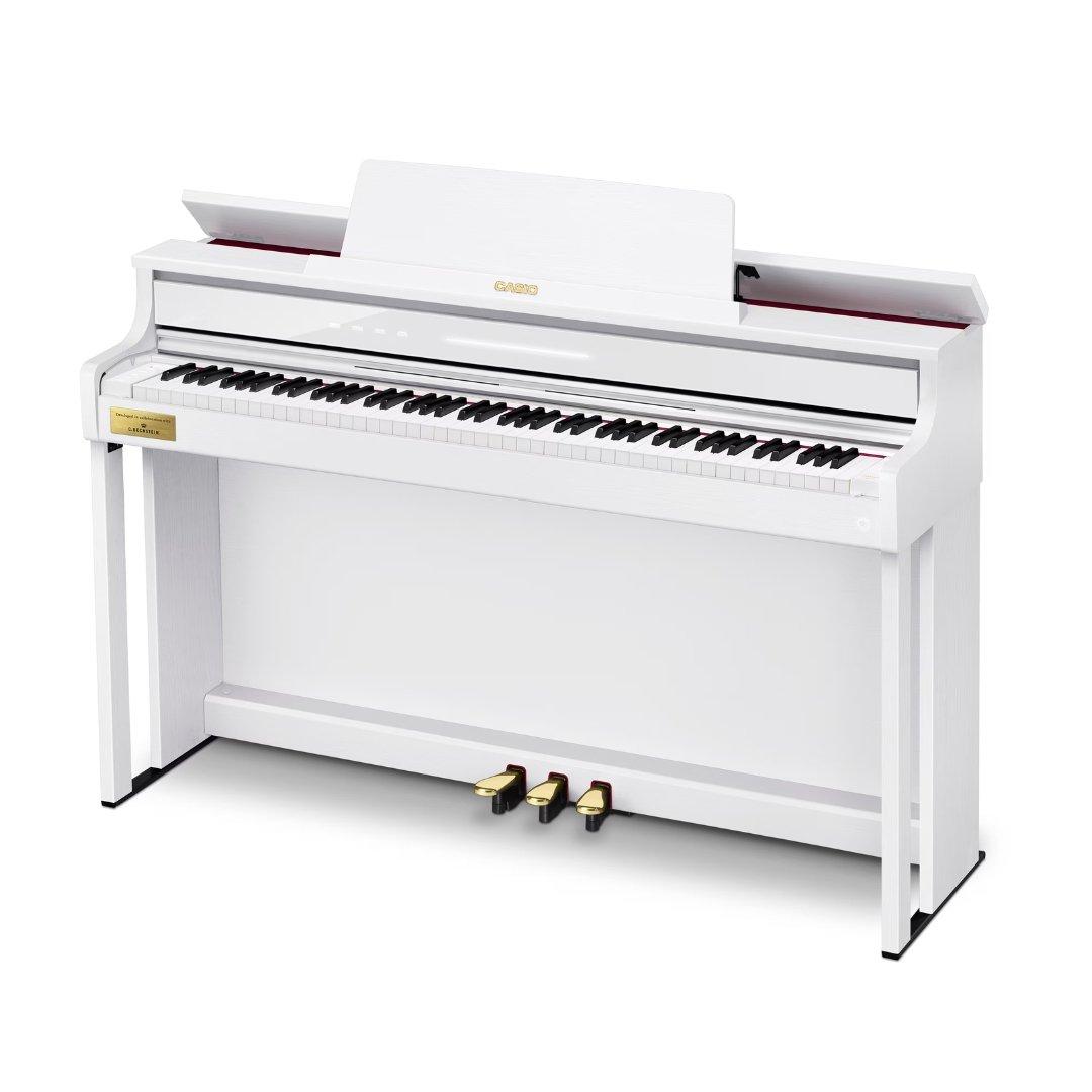 Casio AP-750WE CELVIANO 88-Key Digital Piano with 39 Tones & Bench - White