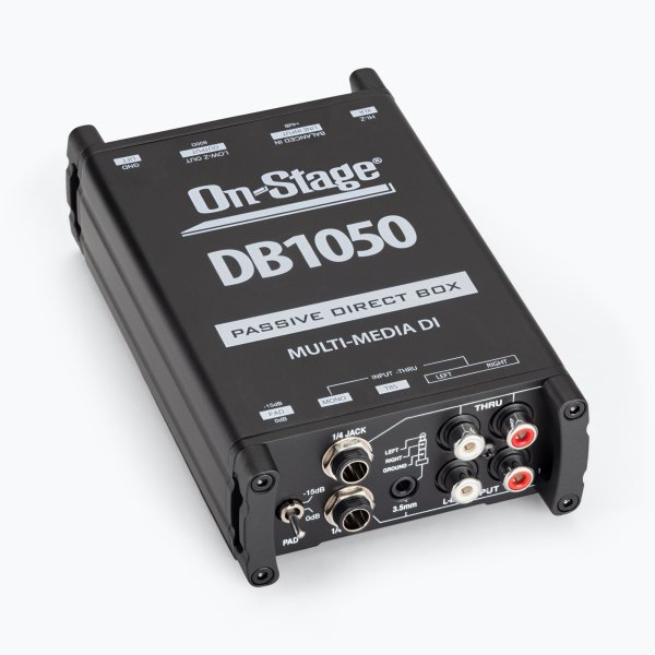 On-Stage DB1050 - Passive Multimedia DI Box with Stereo-to-Mono Summing