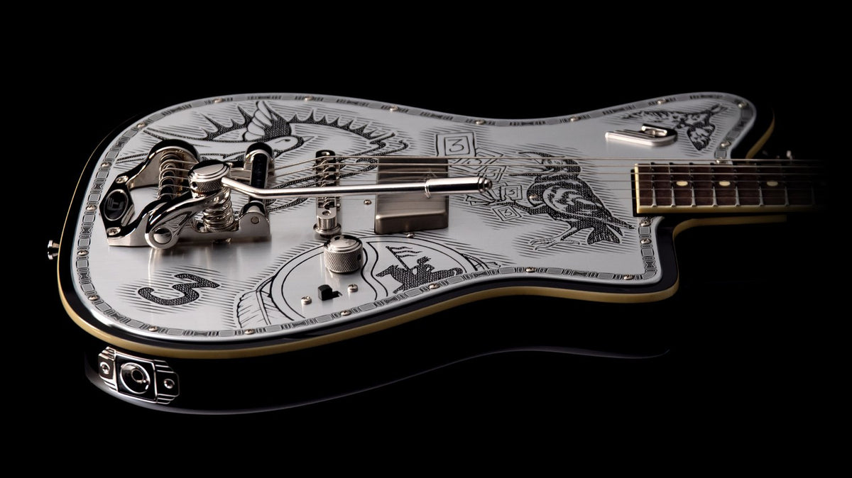 Duesenberg - Johnny Depp Signature Guitar with Case - Black & Aluminum