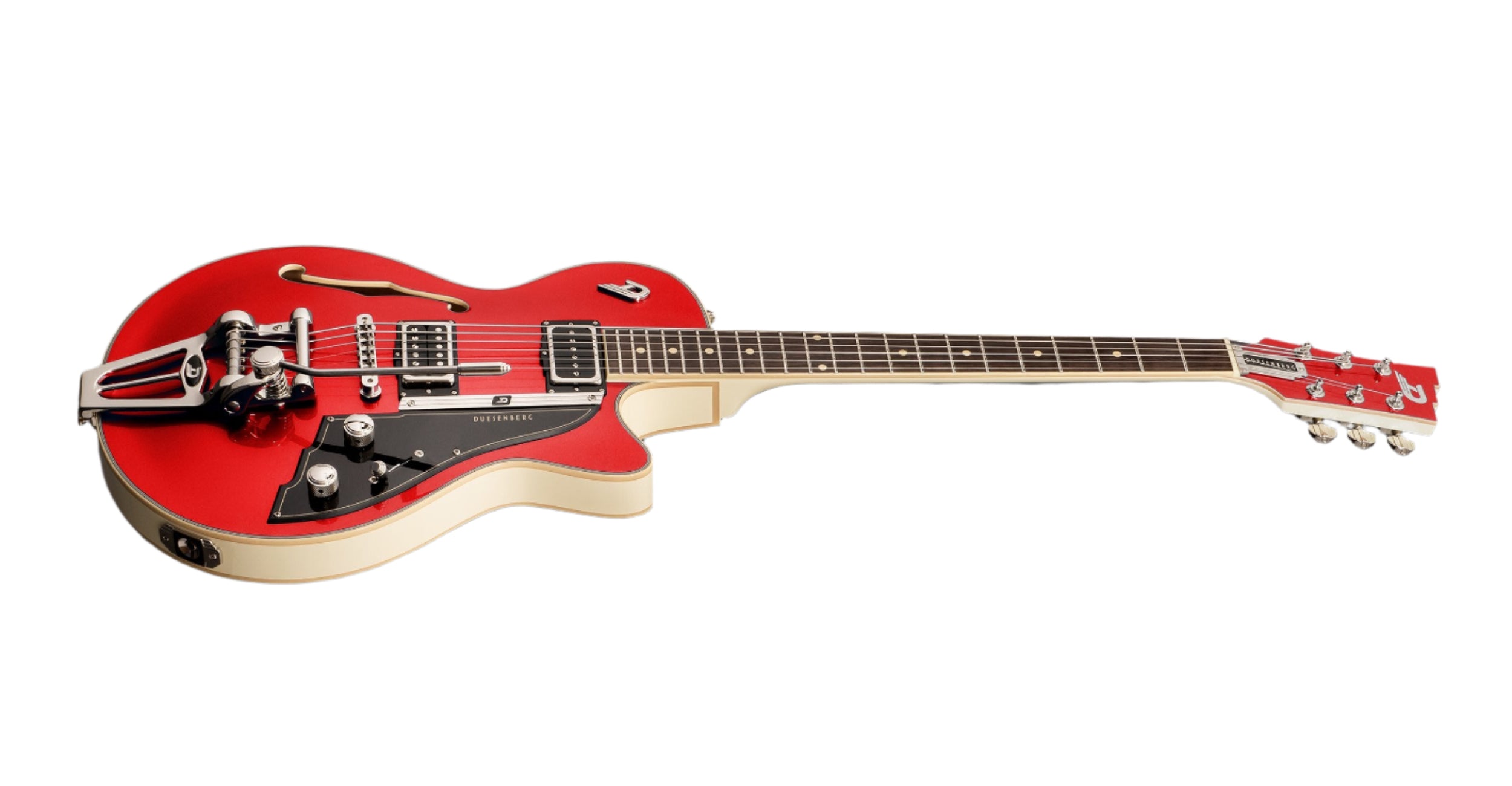 Duesenberg - Starplayer TV Duo-Tone Guitar w/Case - Catalina Red & White