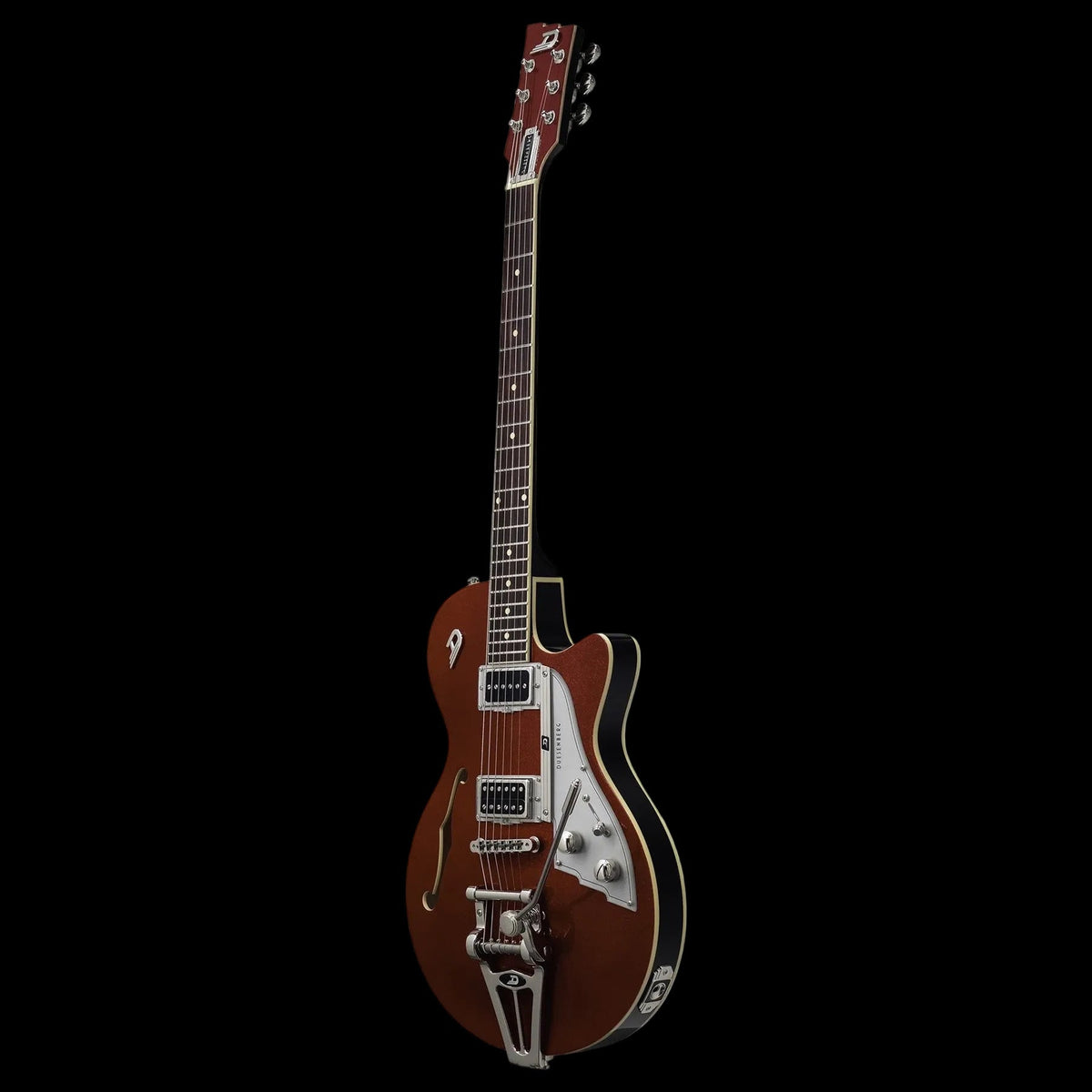 Duesenberg Starplayer TV Electric Guitar - Morello Flake – angled front view