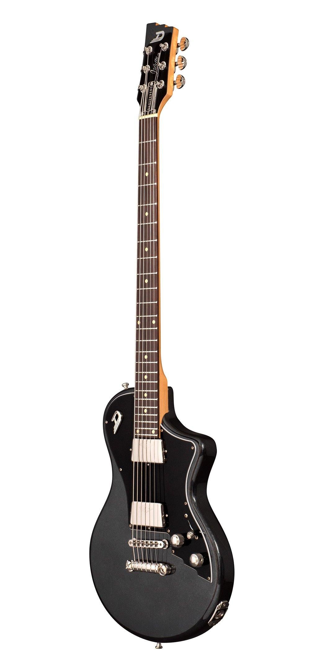 Duesenberg Julietta Baritone Electric Guitar - Catalina Black – angled front view