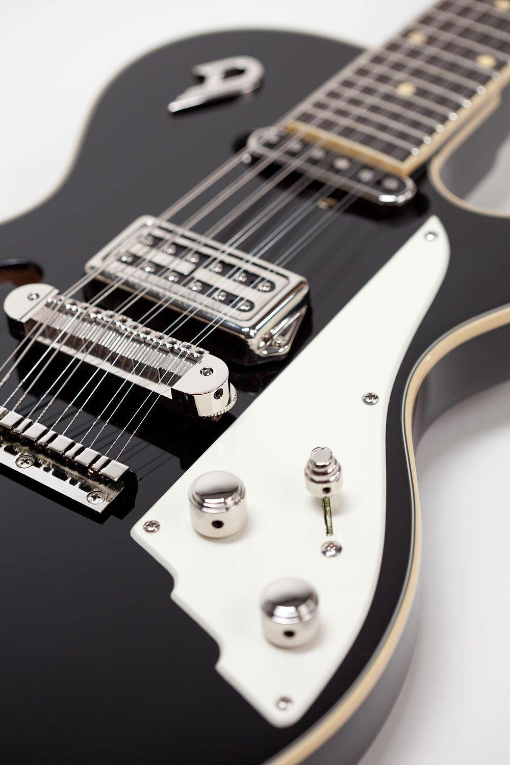 Duesenberg Mando 12-String Electric Mandola - Black – pickup and body detail