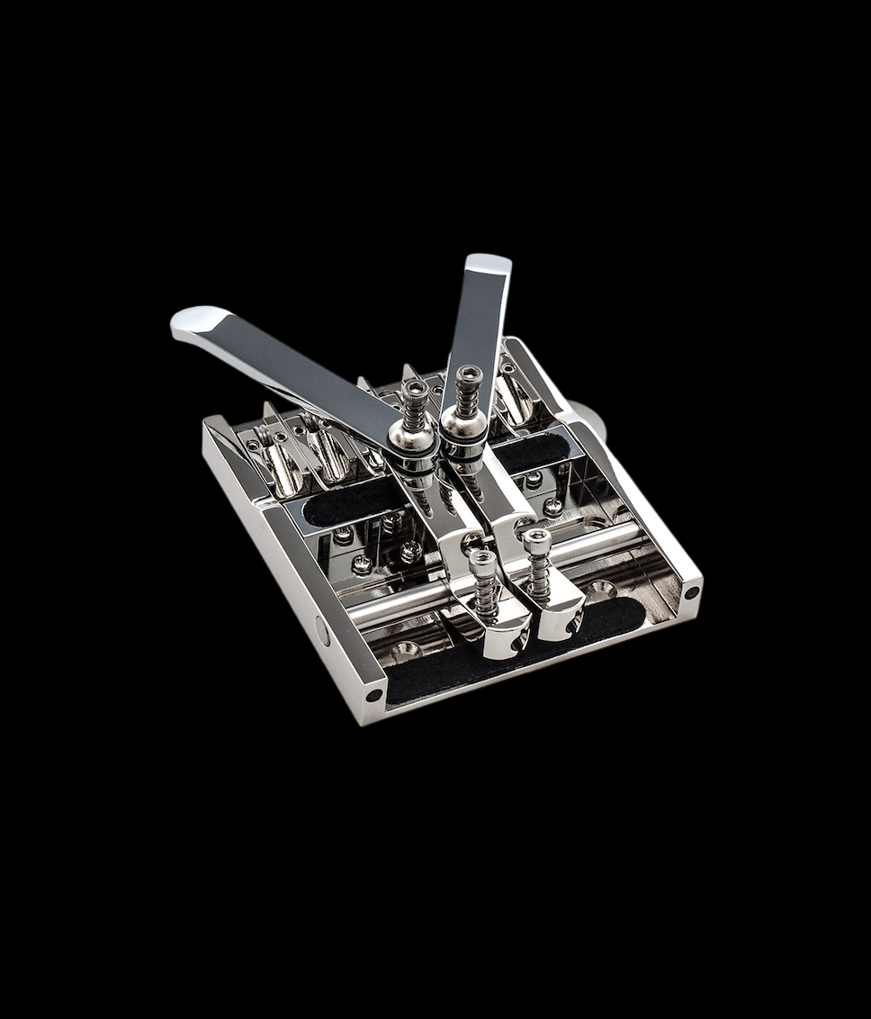 Duesenberg Multibender Bridge System with 2 Levers – angled view of two-lever bridge