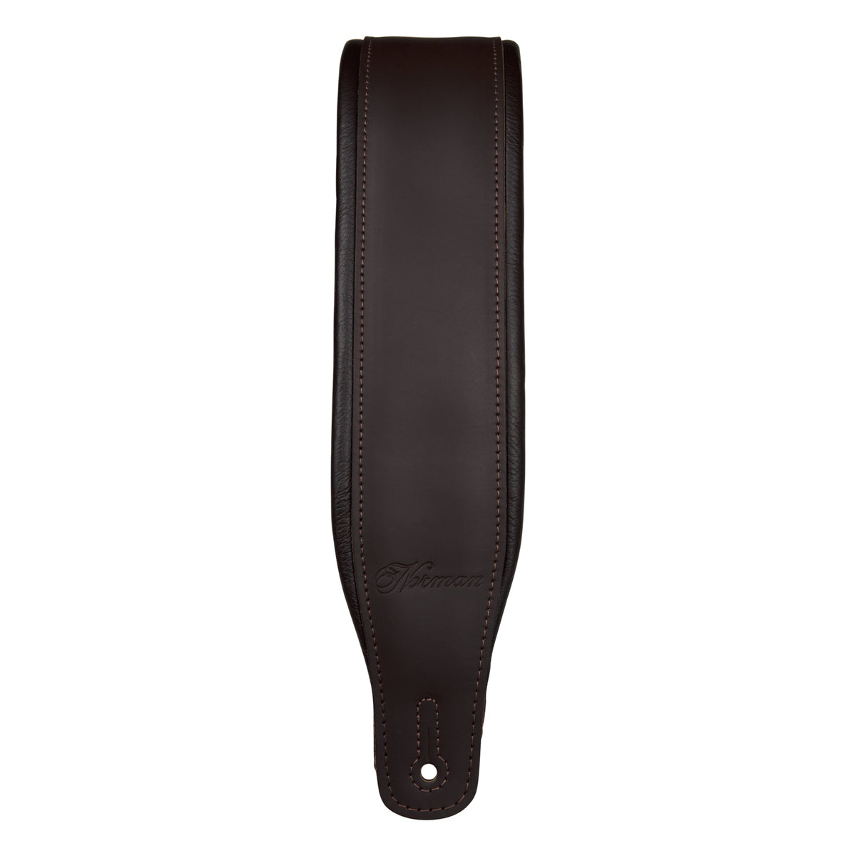 Norman Leather Padded Strap Two-Tone Dark Brown
