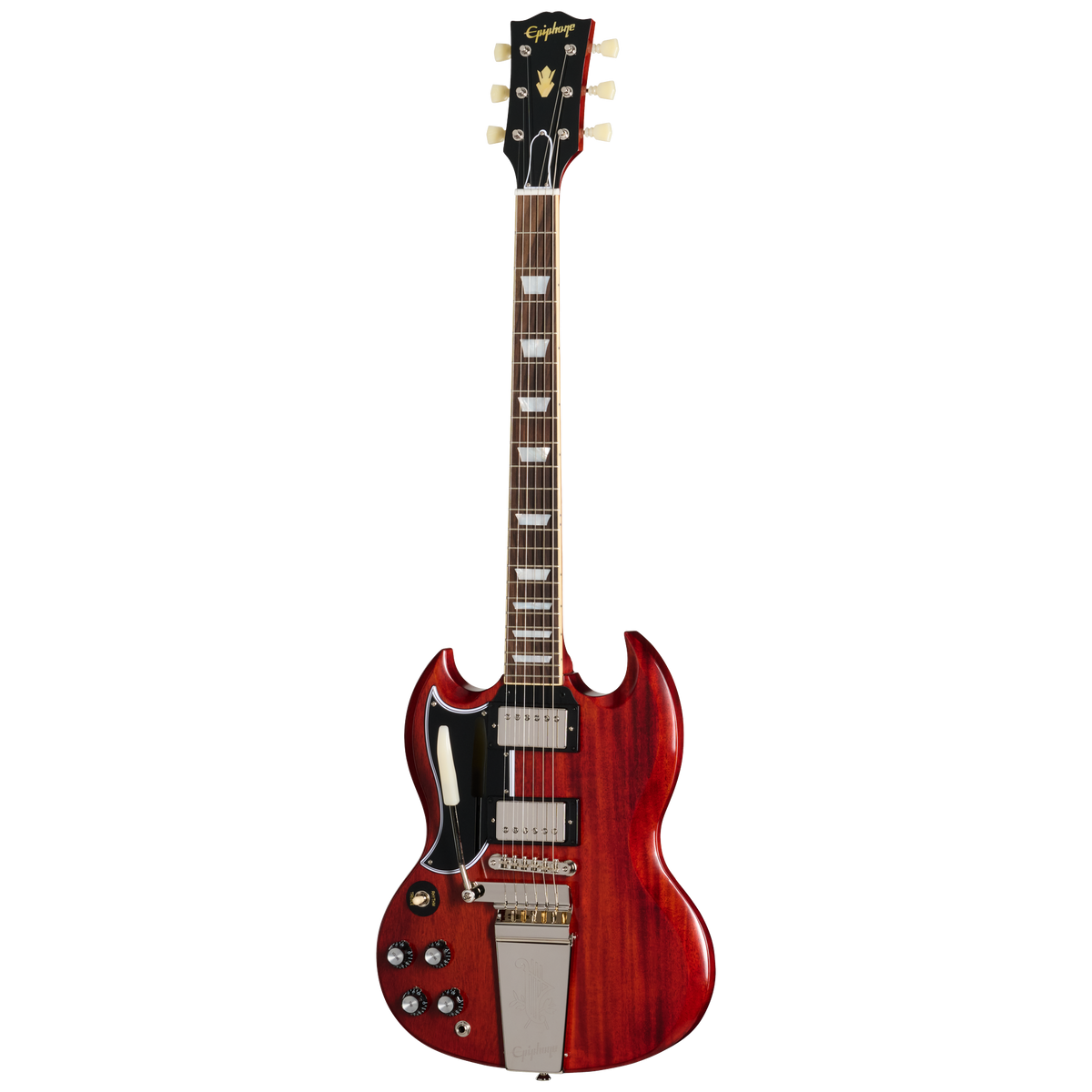 Epiphone IGC 1964 SG Standard Reissue With Maestro Vibrola, Left-Handed, Cherry Red — product view