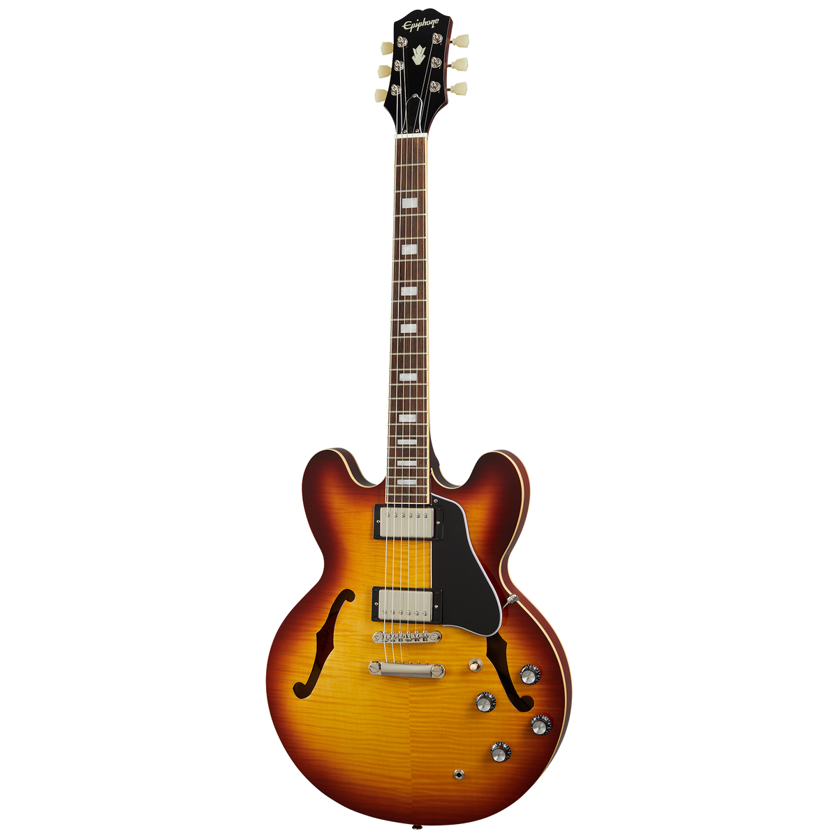 Epiphone ES-335 Figured with Rosewood Fretboard, Raspberry Tea Burst — product view