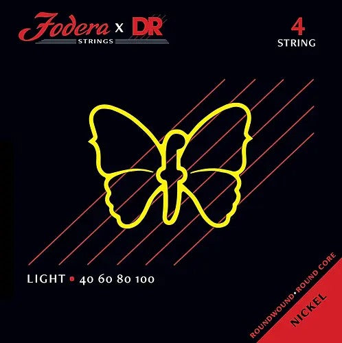 DR - Nickel Plated Steel Bass Strings, 4-String Light (40-100)