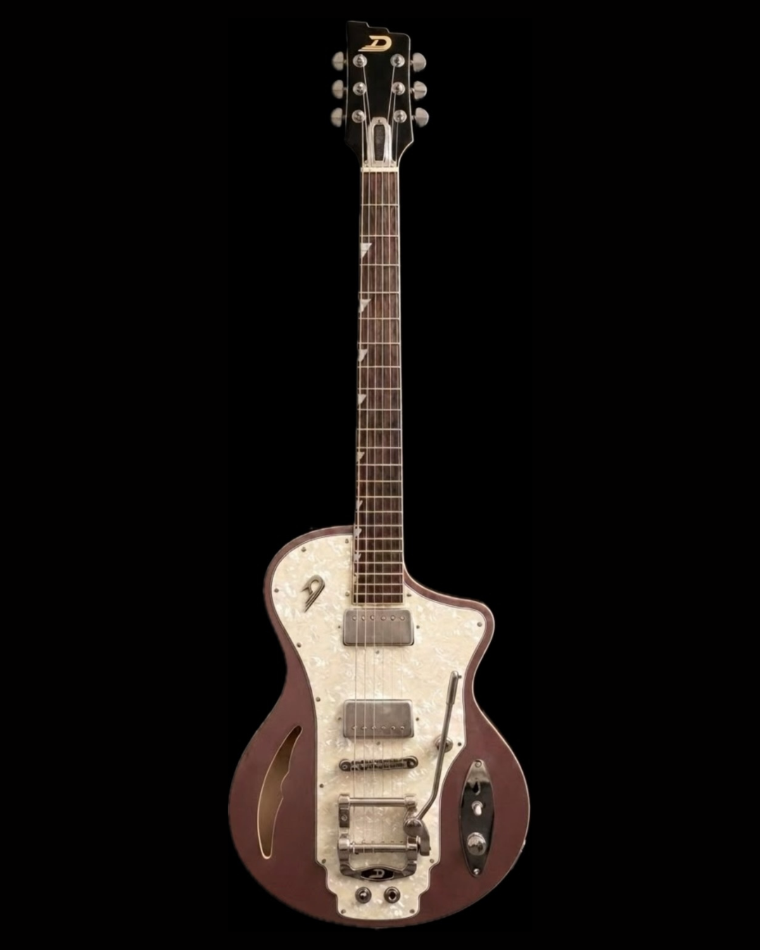 Duesenberg Julia Electric Guitar - Catalina Sunset Rose – full-length front view