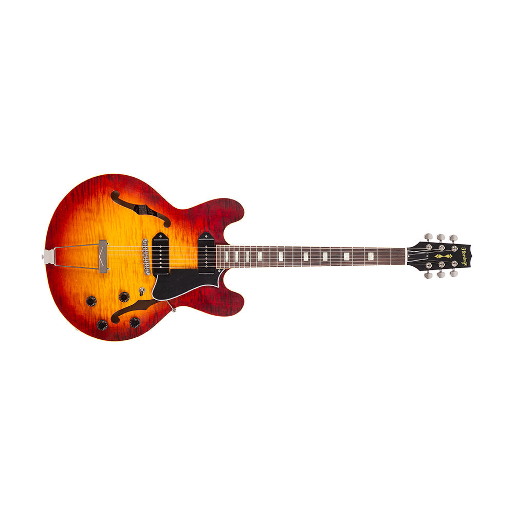 Heritage Custom Core H-530 Hollow Guitar - Dark Cherry Sunburst - product image 1