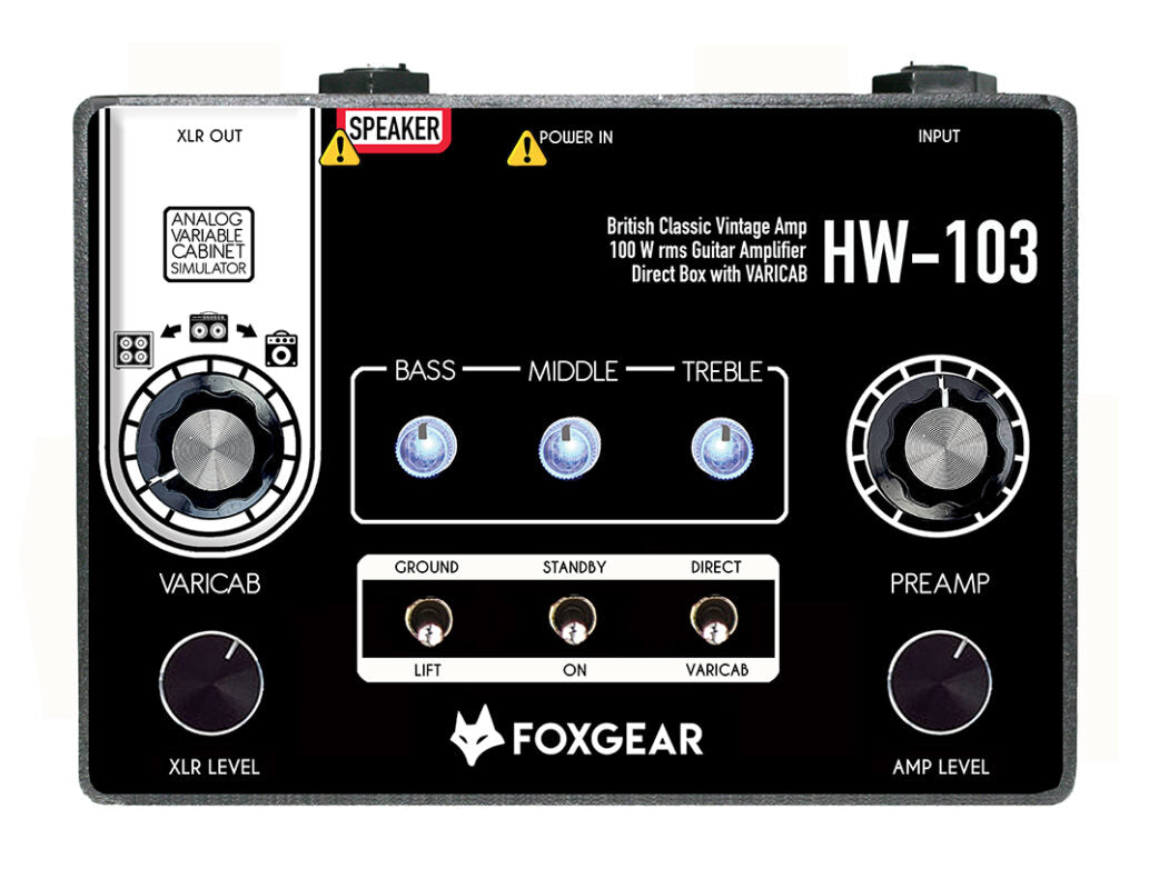 Foxgear Pedals HW-103 100W British Classic Mini-Guitar amplifier/DI