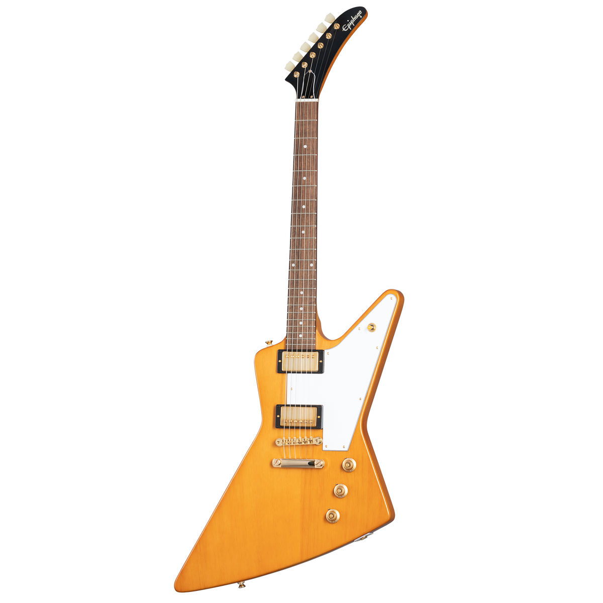 Epiphone IGC 1958 Korina Explorer (White Pickguard), Aged Natural — product view