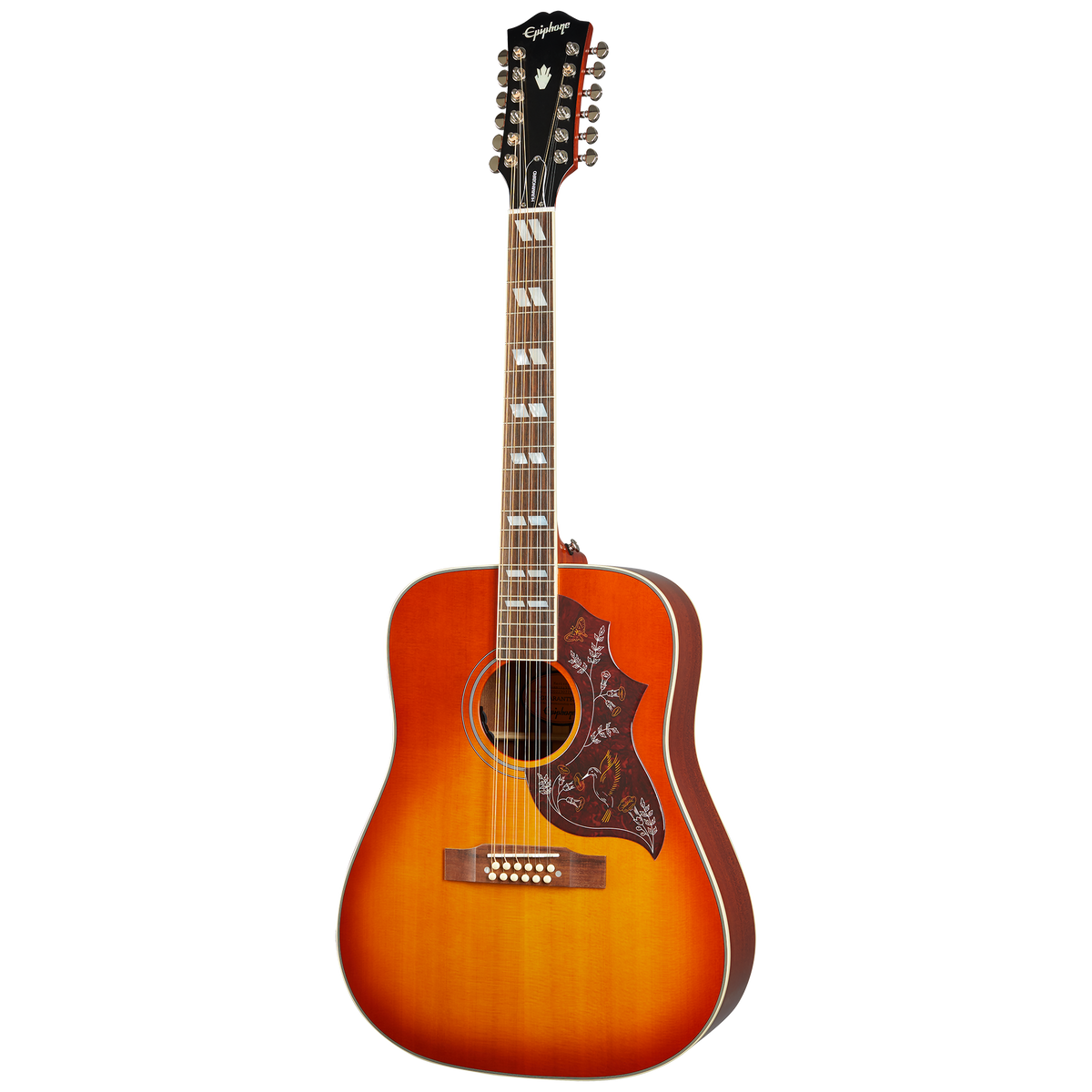 Epiphone Hummingbird 12-String, Aged Cherry Sunburst Gloss — product view