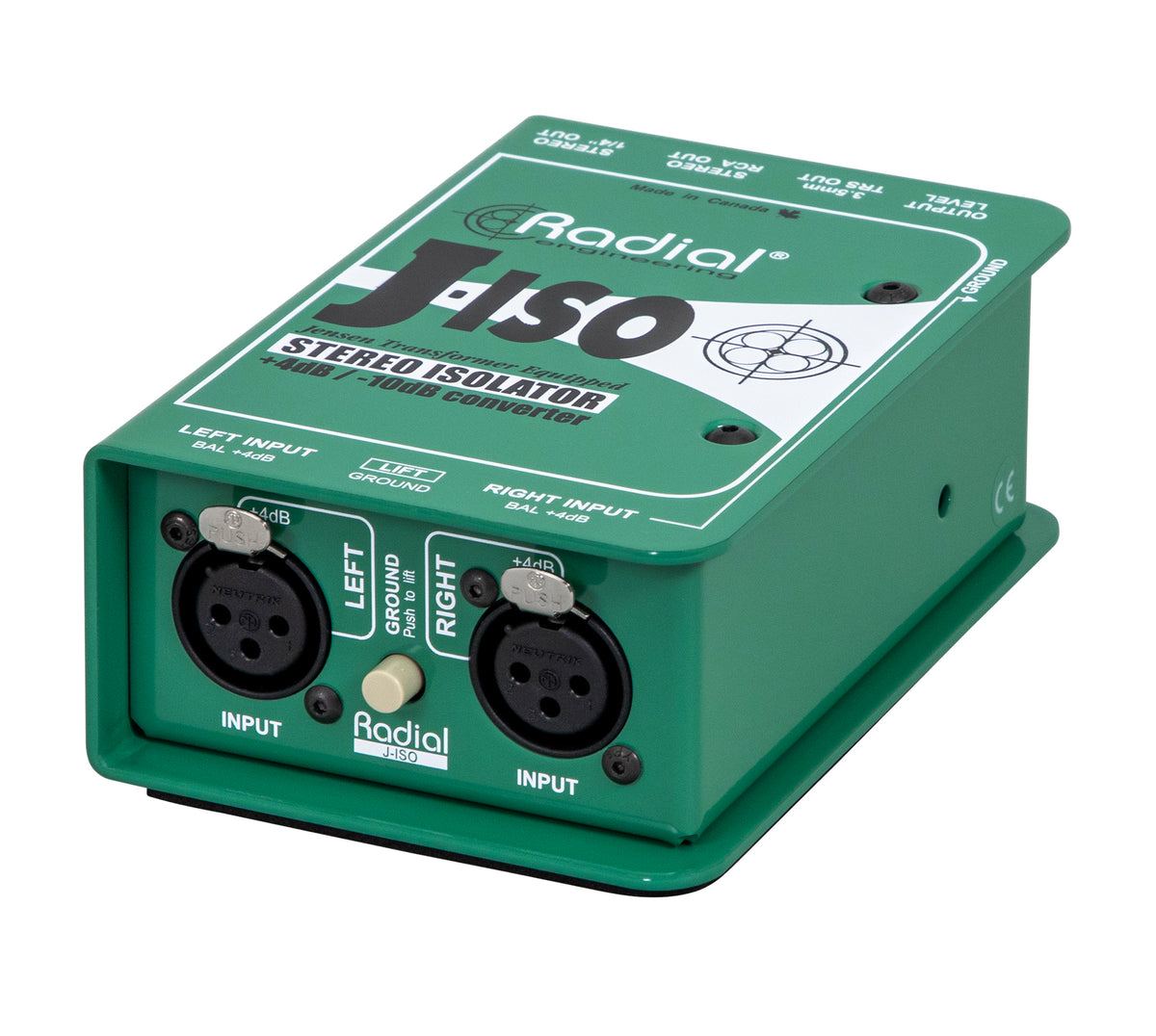 Radial J-Iso - Stereo +4dB to -10dB converter - product view 3
