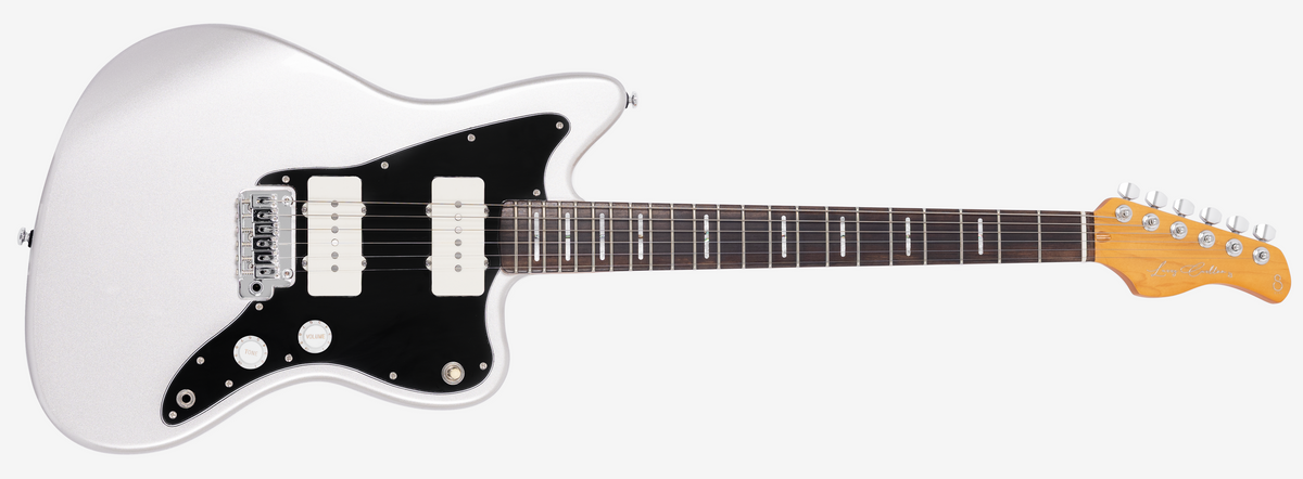 Guitare électrique Larry Carlton J3, argentée 