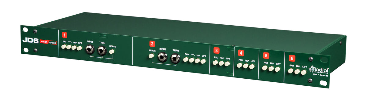 Radial JD6 - Six-Channel Rackmount DI - product view 2
