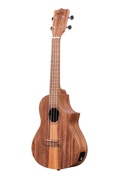 Kala - Teak Tri-top Concert Ukulele With Cutaway & EQ